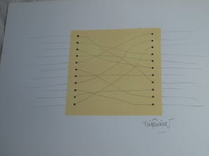 René Klinkers - Gemengde techniek , “4Kant met lijnen I” – gesigneerd kopen? Bied vanaf 25!