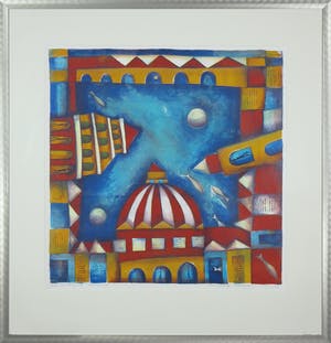 Marianne Aulman - Zeefdruk, Piazza Italia - Ingelijst kopen? Bied vanaf 20!