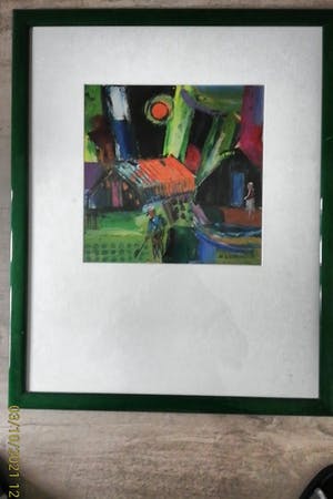 Ward Lernout - LANDSCHAP MET RODE ZON kopen? Bied vanaf 195!