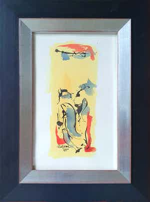 Nic Jonk - Aquarel - Nieuw ingelijst! verkocht voor € 125!