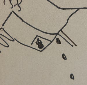 Jean Cocteau - Inkttekening, Sous le signe de 'Thomas l'imposteur' - Ingelijst kopen? Bied vanaf 2000!