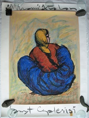 Muhammed Bilgehan Atalay - Pastel , “Zittende vrouw” – Groot - 1991 kopen? Bied vanaf 1!