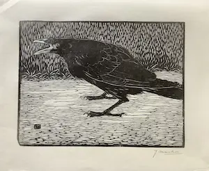 Jan Mankes - Originele Houtsnede - Schreeuwende Kraai 1918 kopen? Bied vanaf 375!