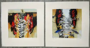 Hans Vanhorck - Lot van 2 zeefdrukken kopen? Bied vanaf 33!