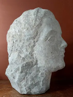 Joop Hekman - portret in hardsteen kopen? Bied vanaf 850!