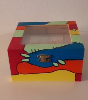 Piet van Riel - Kijkdoos met 15 schilderijtjes, origineel geschilderd kopen? Bied vanaf 99!