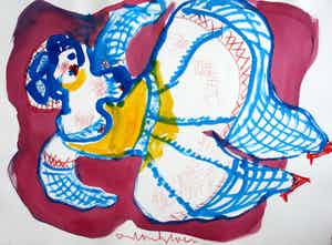 Anton Heyboer - Gemengde techniek: Danseres verkocht voor € 250!