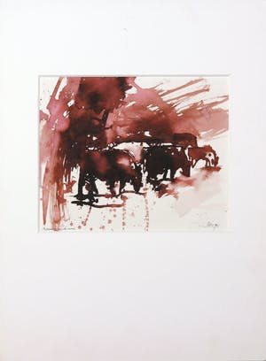 Franscz Witte - Lot van 3 aquarellen, Zonder titel kopen? Bied vanaf 1!