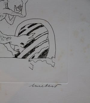Lucebert - Ets: Derde gezicht - 1975 kopen? Bied vanaf 100!