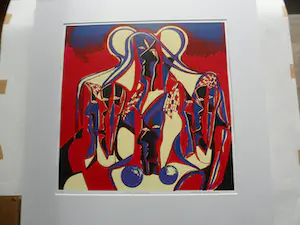 Maartje Wijngaarden - Zeefdruk, titel : 'Face to Face' kopen? Bied vanaf 40!