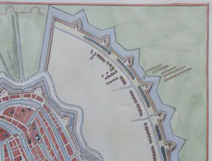 Isaac Tirion - Amsterdam zo als het na de vergrooting des jaars 1593..- Oude Kaart 1760 kopen? Bied vanaf 100!