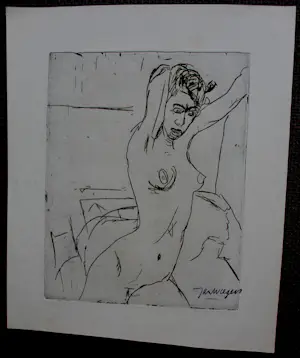 Jan Wiegers - Ets: naakte dame kopen? Bied vanaf 95!