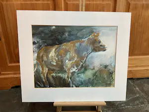 Niet of onleesbaar gesigneerd - Koe in goud. kopen? Bied vanaf 1!