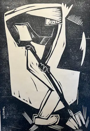 Joan Collette - Twee houtsnedes kopen? Bied vanaf 40!