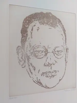 Herman Gordijn - Aquatint 'Menno ter Braak' kaufen? Bieten Sie von 120!