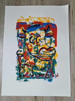 Peter Klashorst - Cow - gesigneerd - 30 ex. kopen? Bied vanaf 1!