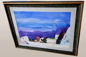 Friedrich Schiemann - Aquarell Gemälde Südliche Landschaft 1981 signiert Größe 80 x 100 cm kopen? Bied vanaf 320!
