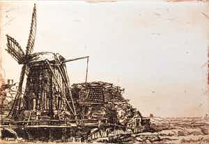 Simon Koene - De molen (naar Rembrandt) verkocht voor € 35!