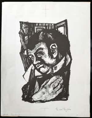 Ru van Rossem - Litho Dostojevski verkocht voor € 55!