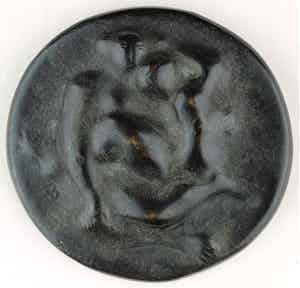 Fons Bemelmans - Bronzen penning: Le Couple, 1974 verkocht voor € 120!