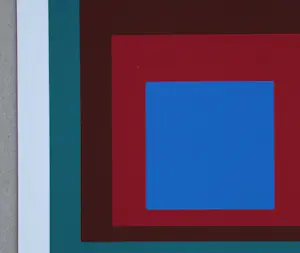 Josef Albers - Homage to the Square - Protected Blue - Zeefdruk in 4 kleuren - 1971 kopen? Bied vanaf 120!