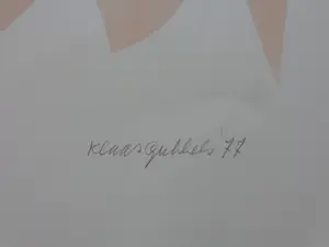 Klaas Gubbels - TYPISCHE FIGURATIE / KLEURLITHO / 76x56cm / SIG / 1977 kopen? Bied vanaf 1!