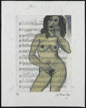 Corneille - Zeefdruk, "Naakt op muziekpapier" kopen? Bied vanaf 100!