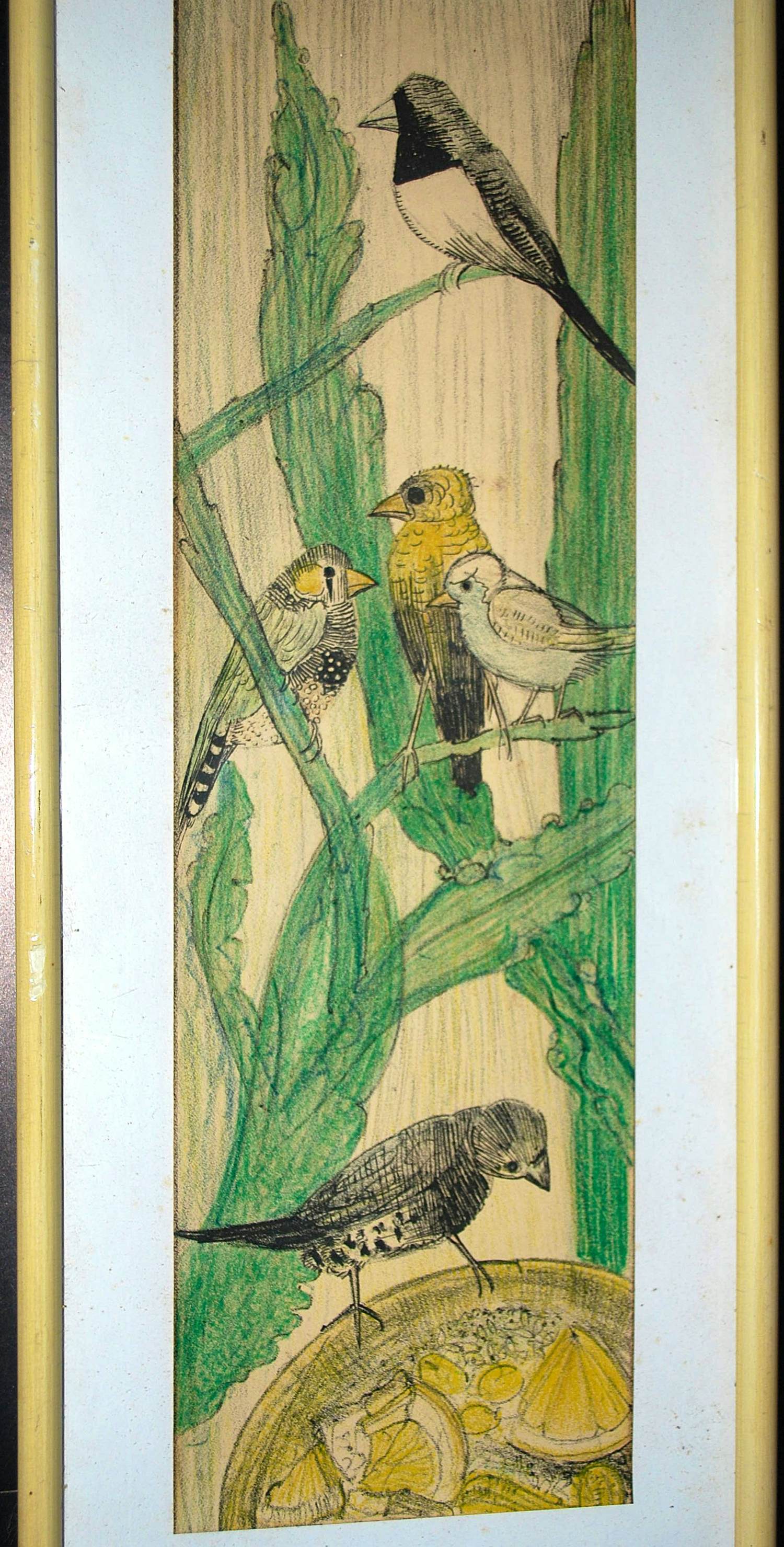 Leo Visser - Vogels - kleurenlitho uit ca. 1928 verkocht voor € 35!