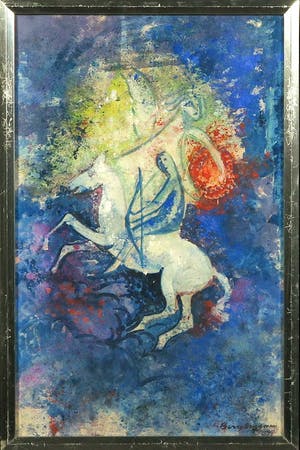 Berry Brugman - Gouache, Drieluik - Ingelijst kopen? Bied vanaf 90!