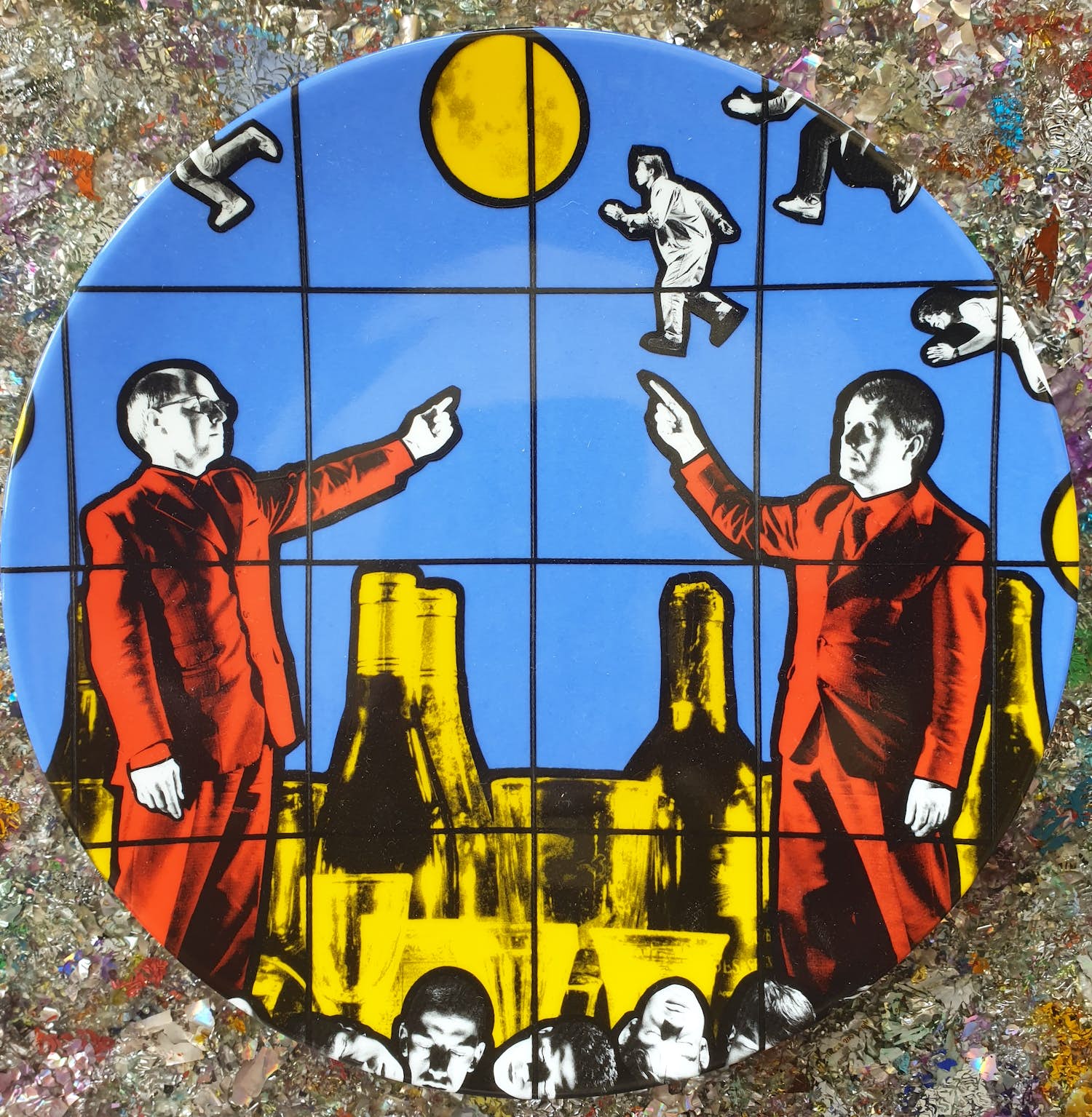 Gilbert & George - Flight- Limoges porseleinen bord uit 1983 - Ligne Blanche verkocht voor € 110!