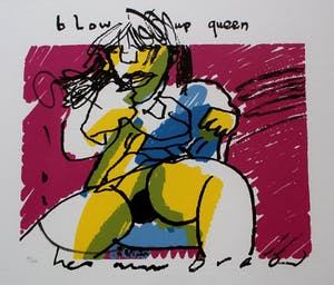 Herman Brood - ingelijste zeefdruk: Blow up Queen (keurige lijst!) kopen? Bied vanaf 299!