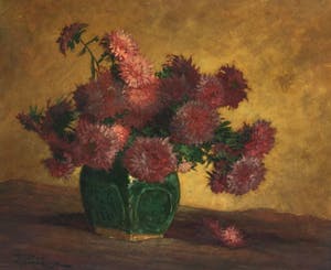 Cornelis Raaphorst - C4813, Stilleven met Chrysanten in gemberpot kopen? Bied vanaf 200!