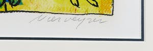 Henk Vierveijzer - Gemengde techniek op papier, Curly tail- Ingelijst kopen? Bied vanaf 50!