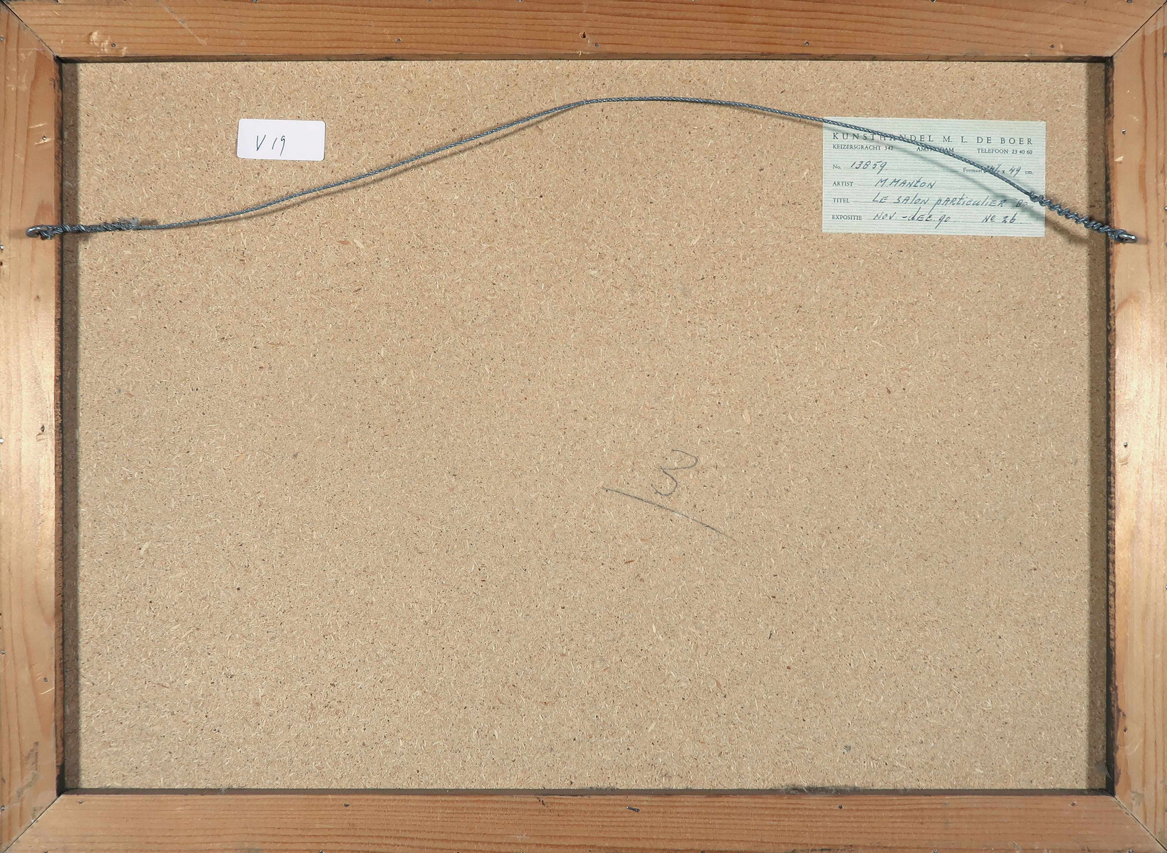 Maria Manton - Olieverf op board, Salon Particulier - Ingelijst kopen? Bied vanaf 500!