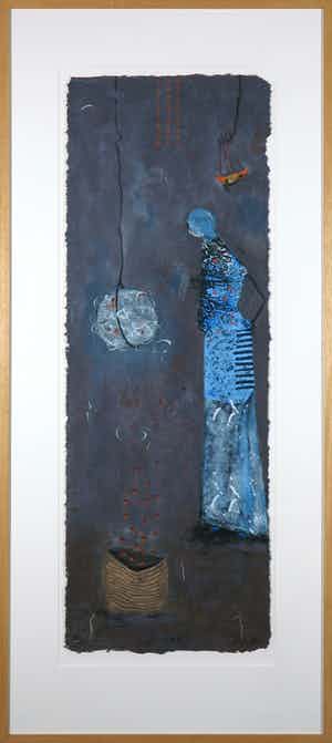 Liesbeth Rahder - Zeefdruk, Shanti II - Ingelijst (Groot) verkocht voor € 40!