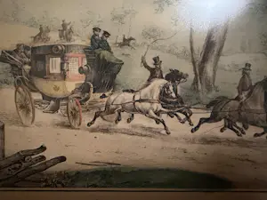 AcheterVictor Adam - Triptiek van 3 x 19e-eeuwse Handgekleurde Lithografieën (Paardenkoetsen)? Enchérissez de 240!