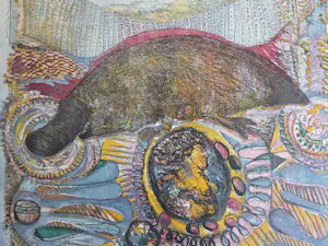 Peter Gentenaar - Vogelbekdier. Fantasielandschap. kopen? Bied vanaf 20!