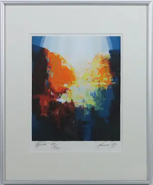 Michel van Overbeeke - Jan Sierhuis, en anderen! SET van 8 kleine ingelijste werken kopen? Bied vanaf 100!