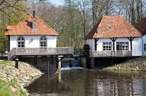 Jac. de Beer - Ingelijste houtsnede , Watermolen ‘Den Helder’ Winterswijk – ca. 1935 kopen? Bied vanaf 40!