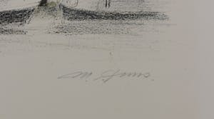 Niet of onleesbaar gesigneerd - Litho, Stadsgezicht Lemmer kopen? Bied vanaf 1!