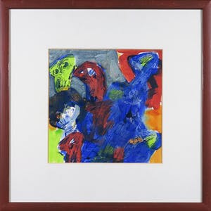 Jan Ulrik Friis - Gemengde techniek op papier, Momento - Ingelijst kopen? Bied vanaf 1!