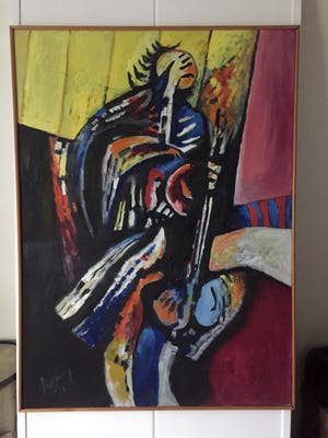 Dirkjan Ribbeling - Olieverf op Doek, Ingelijst kopen? Bied vanaf 185!