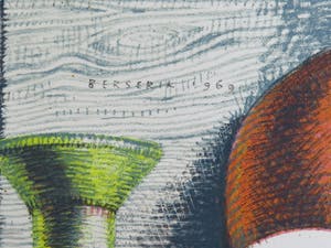 Herman Berserik - Stilleven met appel, dobber en klos kopen? Bied vanaf 60!