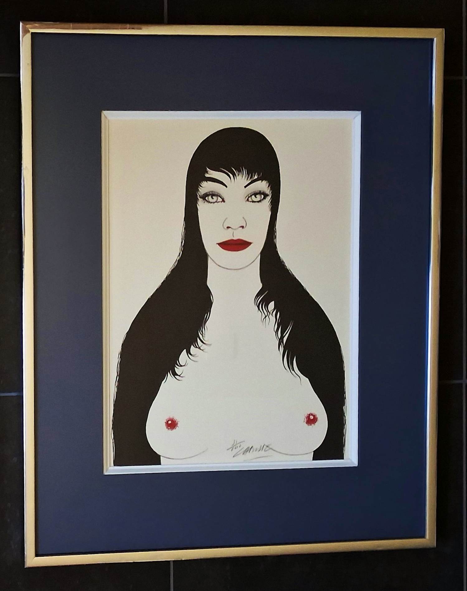 Felix Labisse - Lithografie "Nue aux cheveux noirs" kleine oplage - potloodgesigneerd kopen? Bied vanaf 95!
