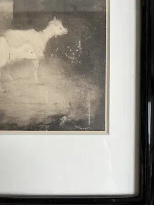 Jan Mankes - Originele Heliogravure 2 Geitjes in Bosch 1923 kopen? Bied vanaf 1!