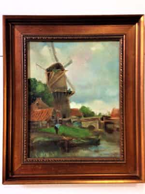 Hendrik Johannes Duiverman - Molen in landschap verkocht voor € 50!