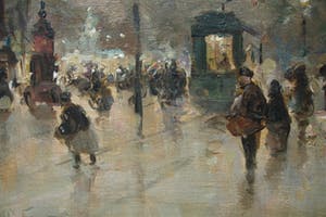 Niet of onleesbaar gesigneerd - P.Fontaine 20e eeuw Frans stadsgezicht kopen? Bied vanaf 10!