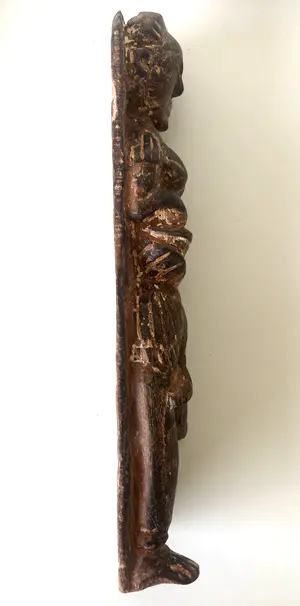 Niet of onleesbaar gesigneerd - Teakhouten ornament kopen? Bied vanaf 1!