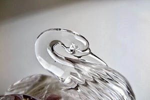 Sklo Union - Rudolfova - Nachtmann, Anna Hütte - Verfijnd Loodkristal: Zwaan, 2 Vogeltjes, Kaarsenhouder kopen? Bied vanaf 1!
