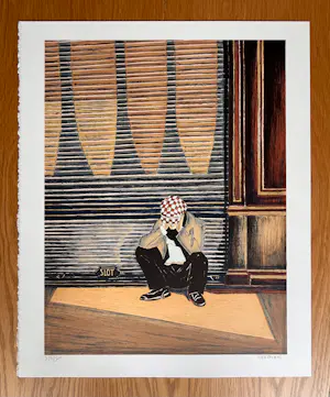 Bruno Vekemans - "Clochard" - gesigneerde lithografie - nieuwstaat kaufen? Bieten Sie von 215!